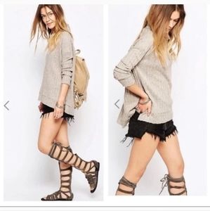 Free People Clarissa mock neck pullover sweater L